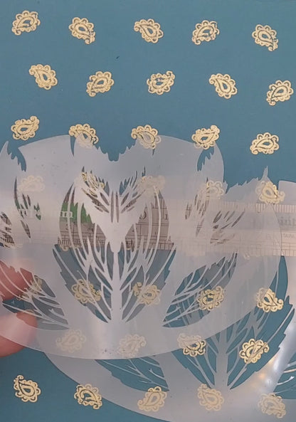 Mermaid FIN CROWN leaf wing costume fancy dress halloween stencil facepaint