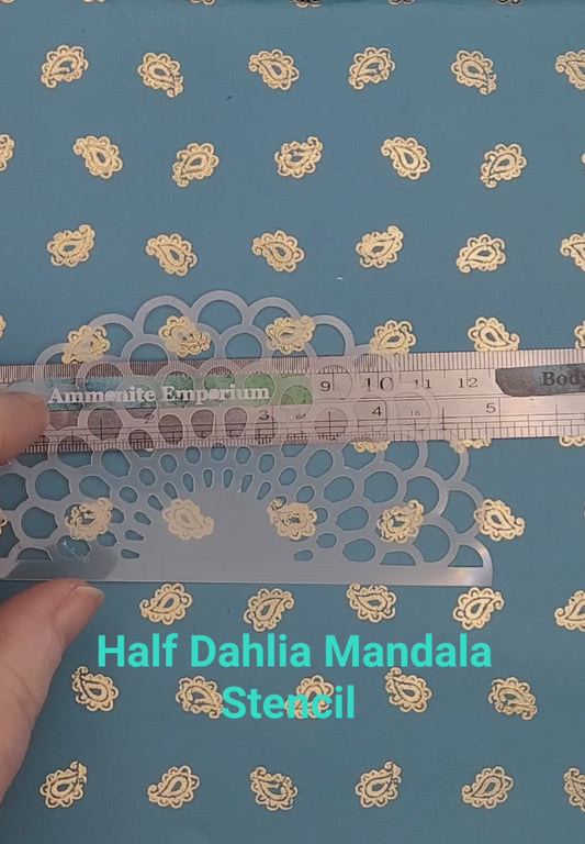 Half Dahlia Doily Mandala Pattern Stencil decor facepaint airbrush bodyart