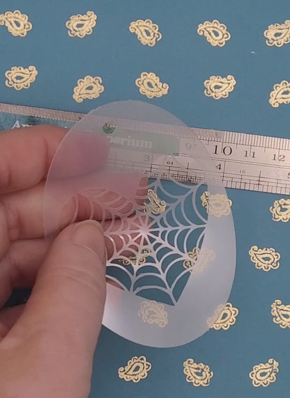 HEART WEB halloween creepy sugarskull  reusable stencil facepaint bodyart cakecraft