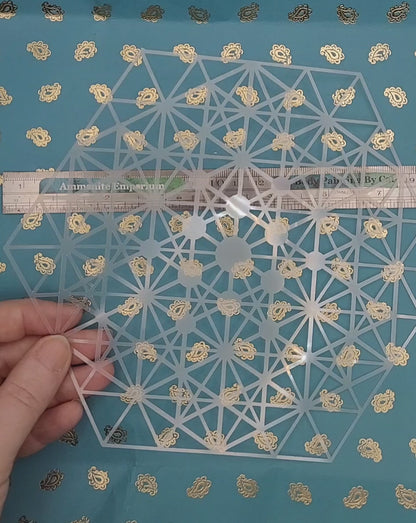 Crystal Lattice Sacred geometry stencil facepaint bodyart decor airbrush