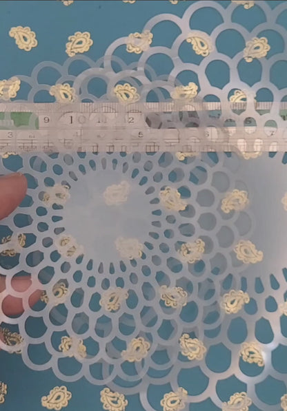 Dahlia Doily Mandala Pattern Stencil decor facepaint airbrush bodyart