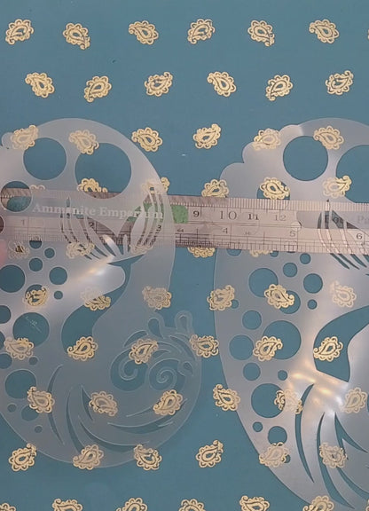 Bubble Mermaid tail wave costume fancy dress halloween reusable stencil facepaint