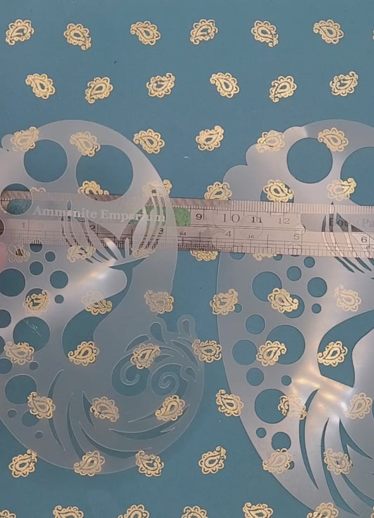 Bubble Mermaid tail wave costume fancy dress halloween reusable stencil facepaint