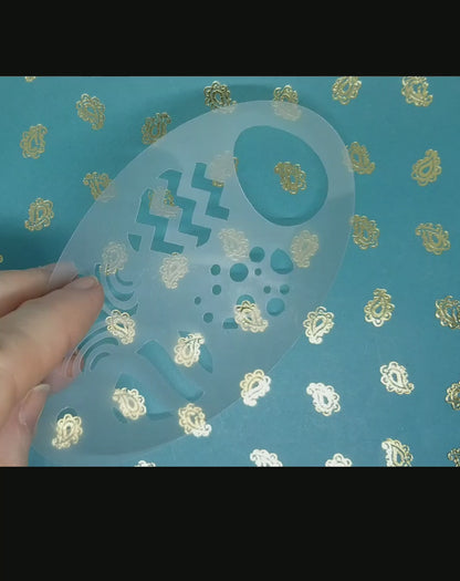 Easter Egg geometric 2 step Stencil face paint bodyart cakecraft