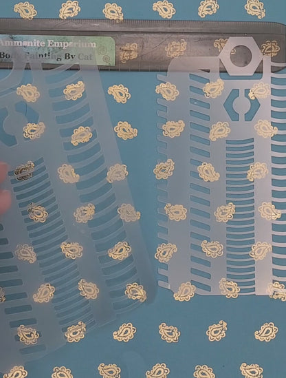 Cyber Mechanoid Cyberpunk tubing Clockwork Steampunk Stencil hex bolt