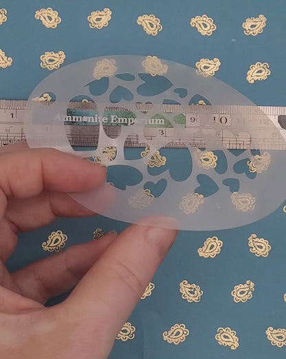 Heart Confetti stencil facepaint bodyart cakecraft reusable