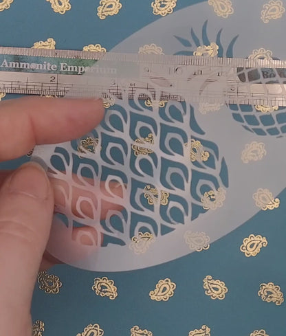 Pineapple scale Tropical Stencil face paint bodyart cakecraft airbrush